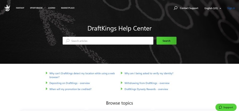 DraftKings Help Center