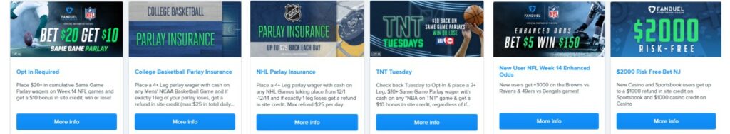 FanDuel other promotions and offers