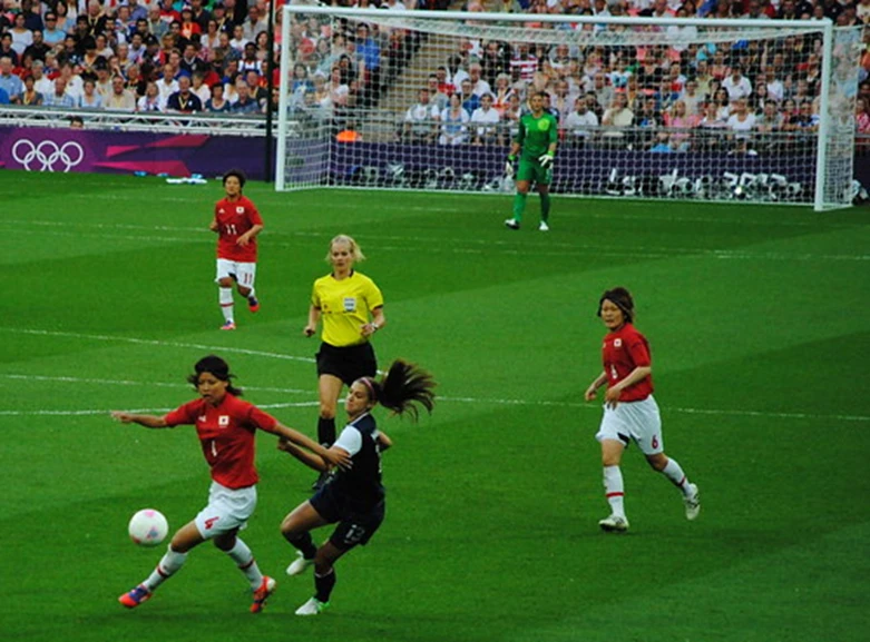 China vs USA woman soccer game during olympics